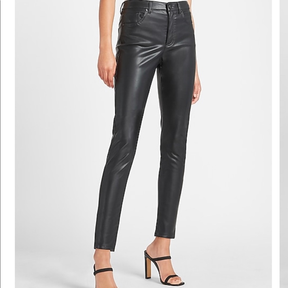 EXPRESS High Waisted Skinny Faux Leather Pants